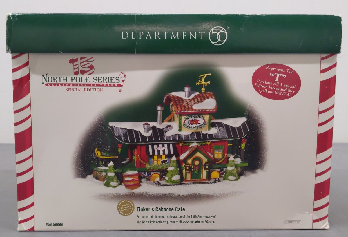 Department 56 56896 North Pole Series Tinker's Caboose Cafe EX/Box
