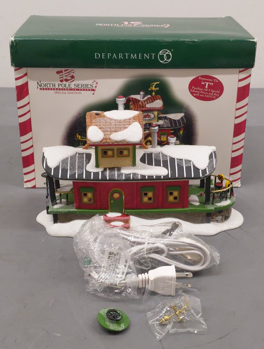 Department 56 56896 North Pole Series Tinker's Caboose Cafe EX/Box