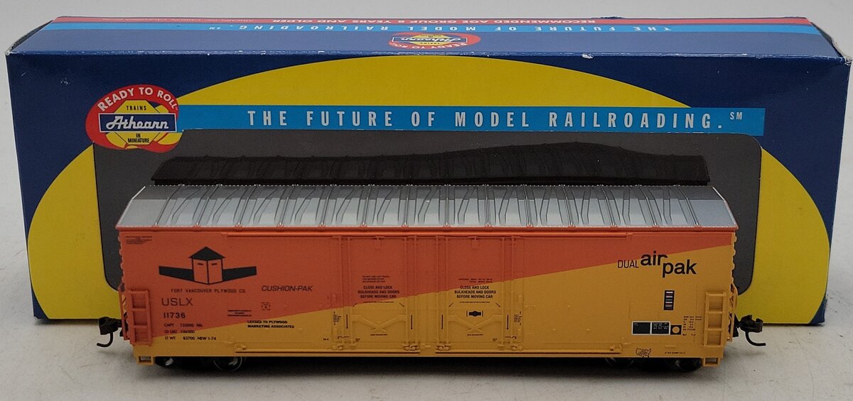 Athearn 91384 HO Scale Ft. Vancouver Plywood 50' Double-Plug Door Boxcar #11736 NIB