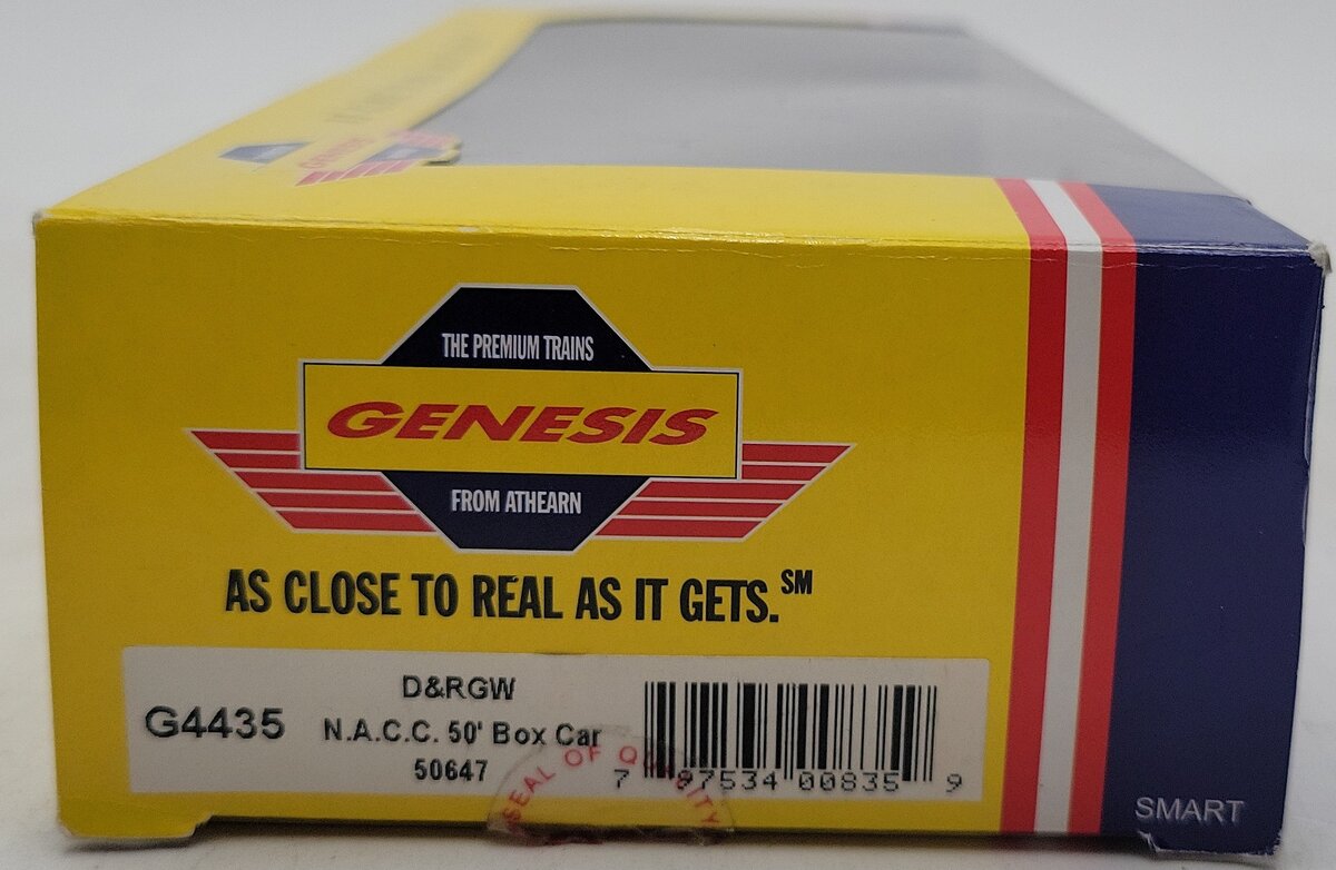 Athearn G4435 HO Scale Denver & Rio Grande N.A.C.C. 50' Box Car #50647 NIB