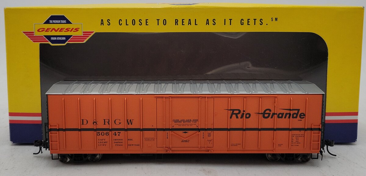 Athearn G4435 HO Scale Denver & Rio Grande N.A.C.C. 50' Box Car #50647 NIB