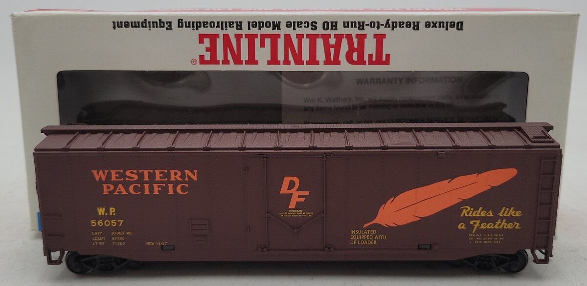 Walthers 931-675 HO Scale Western Pacific 50' Plug Door Boxcar #56057 NIB