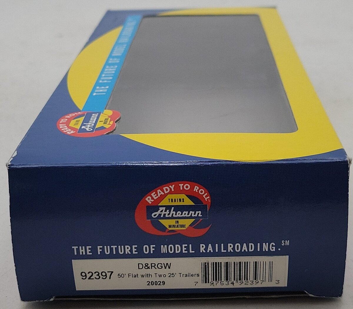 Athearn 92397 HO D&RGW 50' Flat Car w/Two 25' Trailers # 20029 NIB