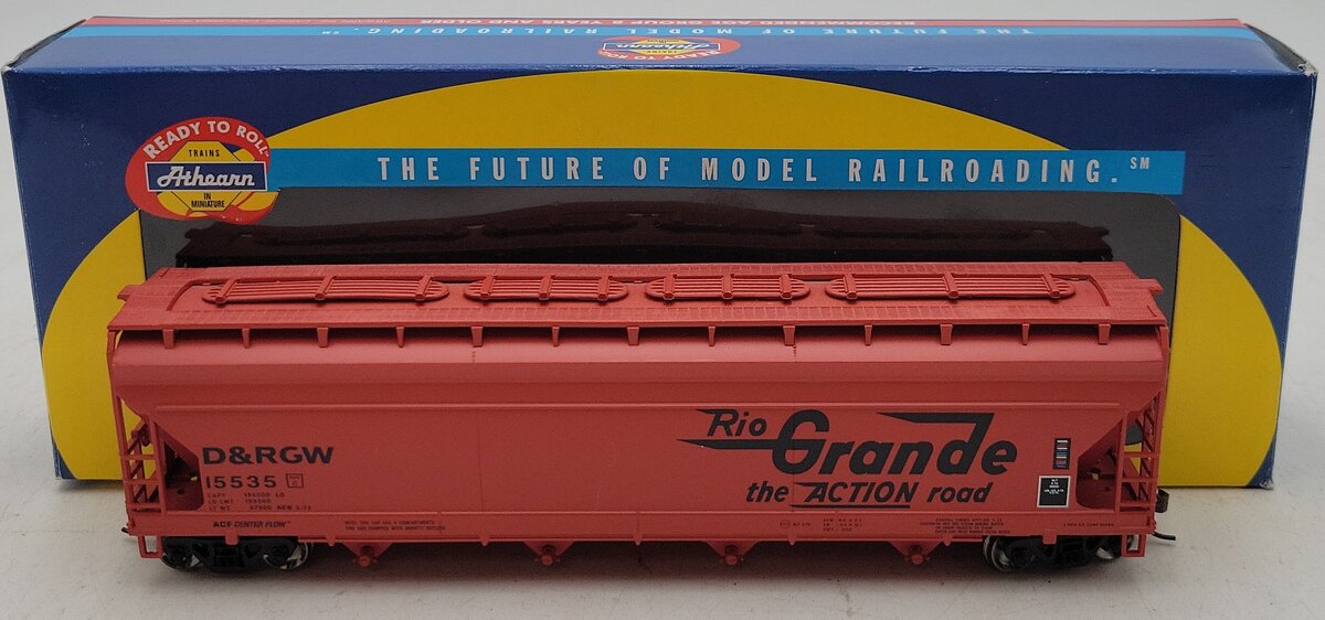 Athearn 72265 HO Scale Rio Grande ACF Centerflow Hopper #15535 NIB