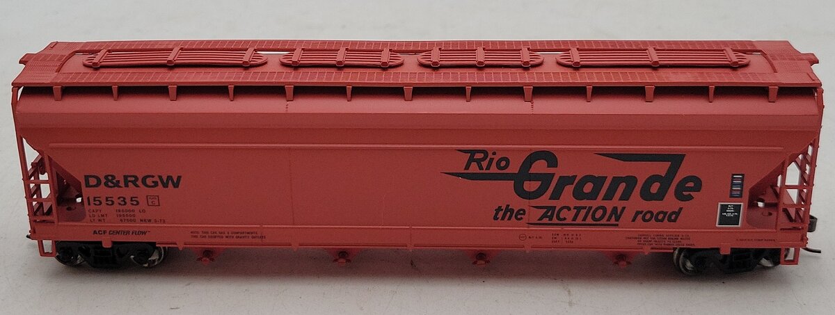 Athearn 72265 HO Scale Rio Grande ACF Centerflow Hopper #15535 NIB