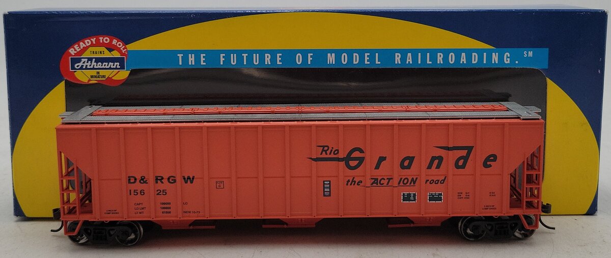 Athearn 92757 HO Scale Rio Grande 54' FMC Covered Hopper #15625 NIB