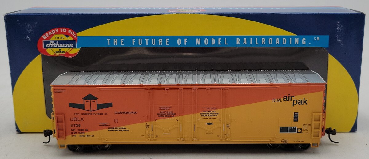 Athearn 91384 HO Scale Ft. Vancouver Plywood 50' Double-Plug Door Boxcar #11736 NIB
