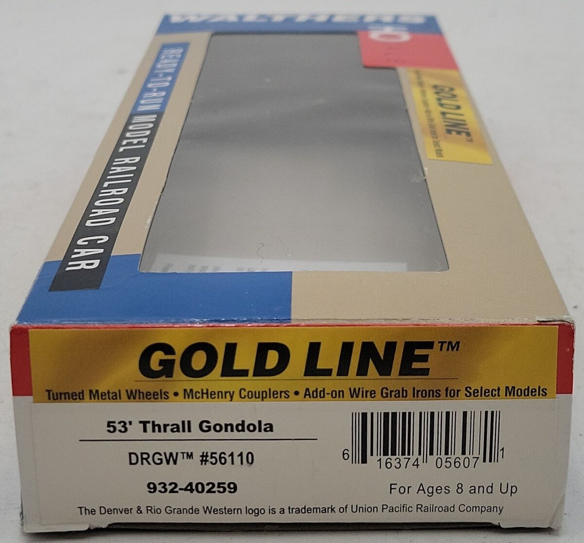 Walthers 932-40259 HO Scale DRGW 53' Thrall Gondola Car #56110 NIB