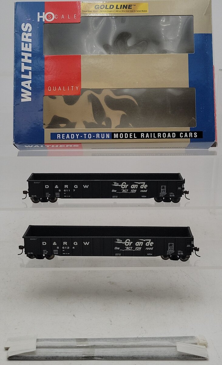 Walthers 932-240259 HO Scale Denver & Rio Grande 52' Thrall Gondola (2-Pack) NIB