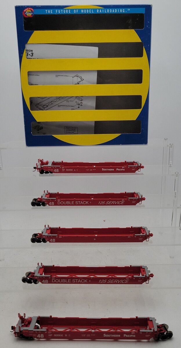 Athearn 91156 HO Scale Southern Pacific Maxi III Well Car (Set of 5) NIB