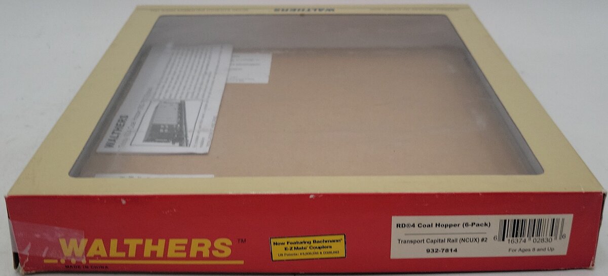 Walthers 932-7814 HO Scale NCUX Transport Capital Rail RD-4 Coal Set #2 NIB