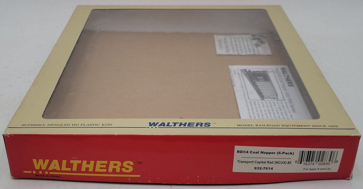 Walthers 932-7814 HO Scale NCUX Transport Capital Rail RD-4 Coal Set #2 NIB