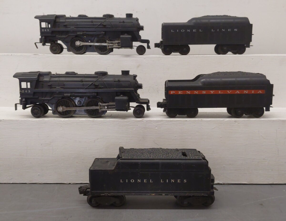 Lionel Vintage O Gauge Steam Locomotive & Tenders [5] VG