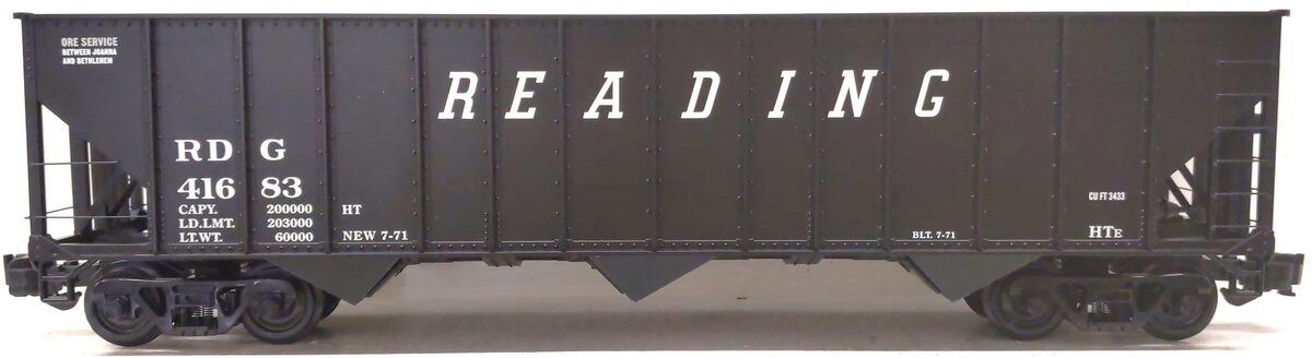 Aristo-Craft 41423 G Scale Reading 3 Bay 100 Ton Coal Hopper #41683 LN/Box