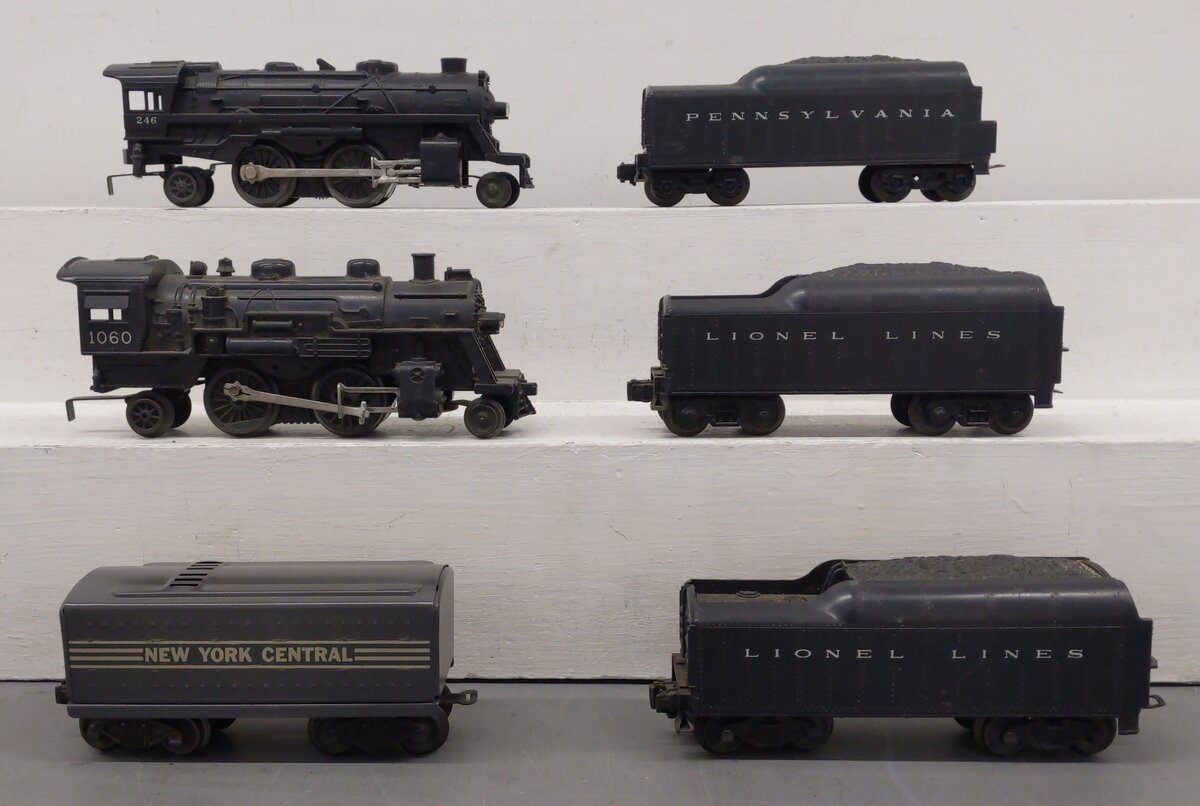 Lionel Vintage O Gauge Steam Locomotives & Tenders [6] VG