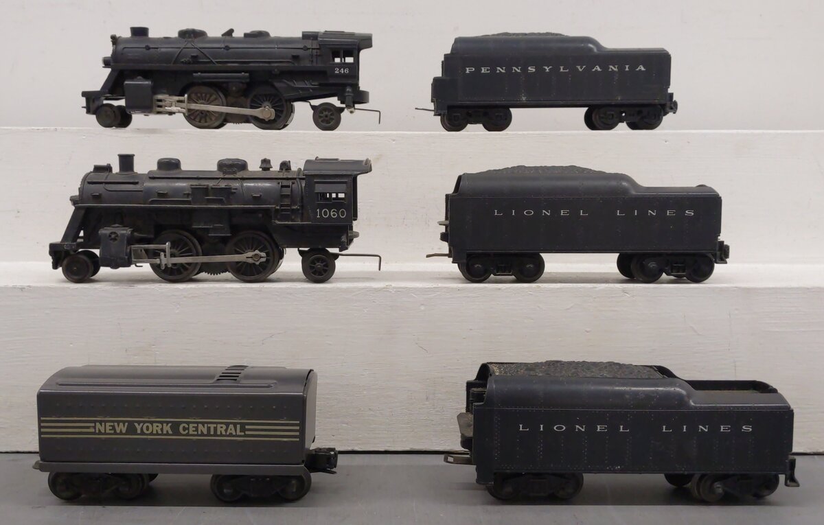 Lionel Vintage O Gauge Steam Locomotives & Tenders [6] VG