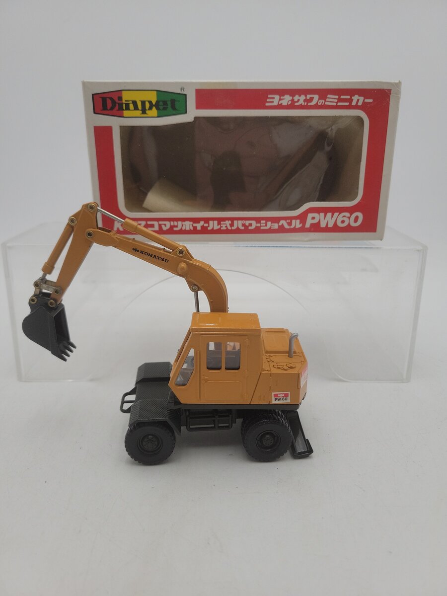 Yonezawa Toys 011-01606 1/40 Scale Diecast Diapet Komatsu PW60 Wheel Excavator EX/Box