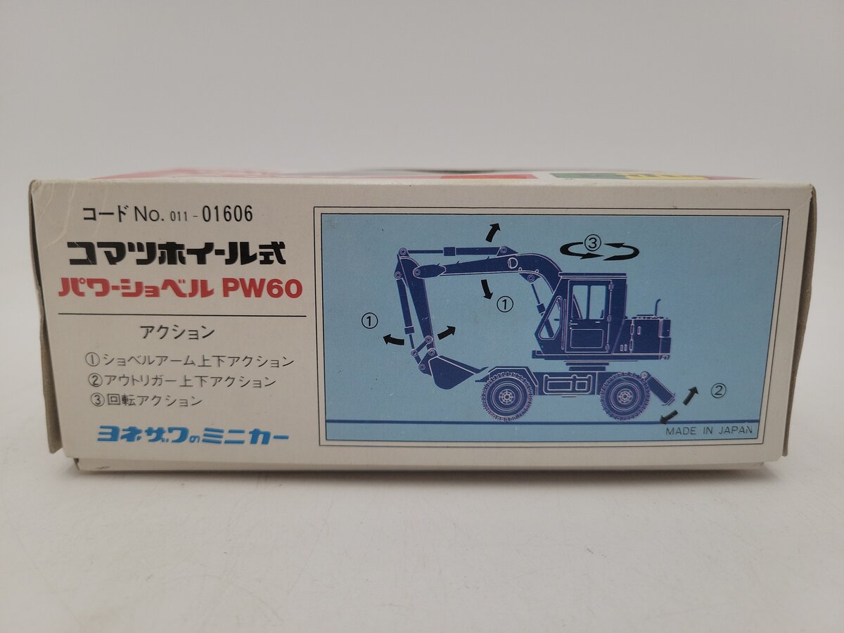 Yonezawa Toys 011-01606 1/40 Scale Diecast Diapet Komatsu PW60 Wheel Excavator EX/Box