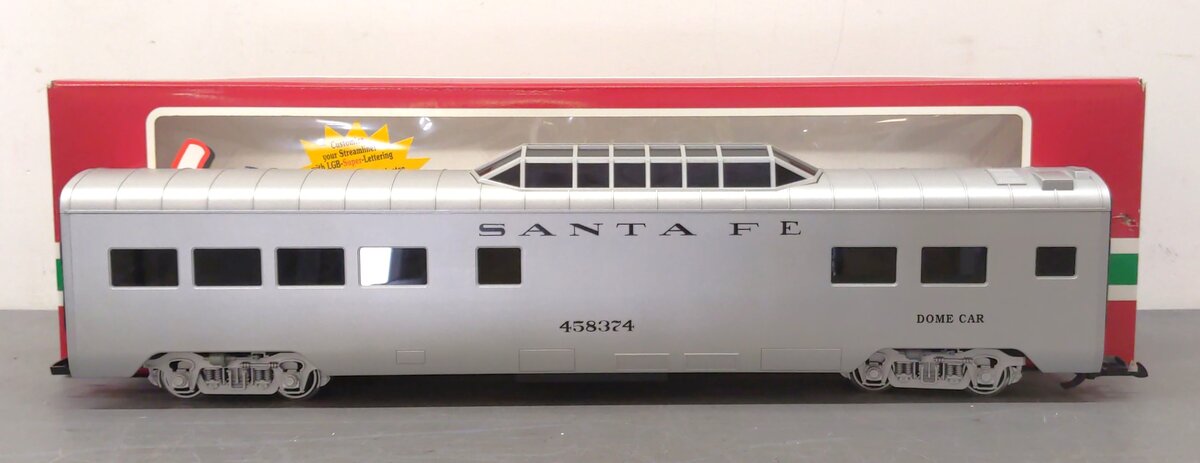 LGB 30580 G Scale Santa Fe Vista Dome Car (Metal Wheels) LN/Box