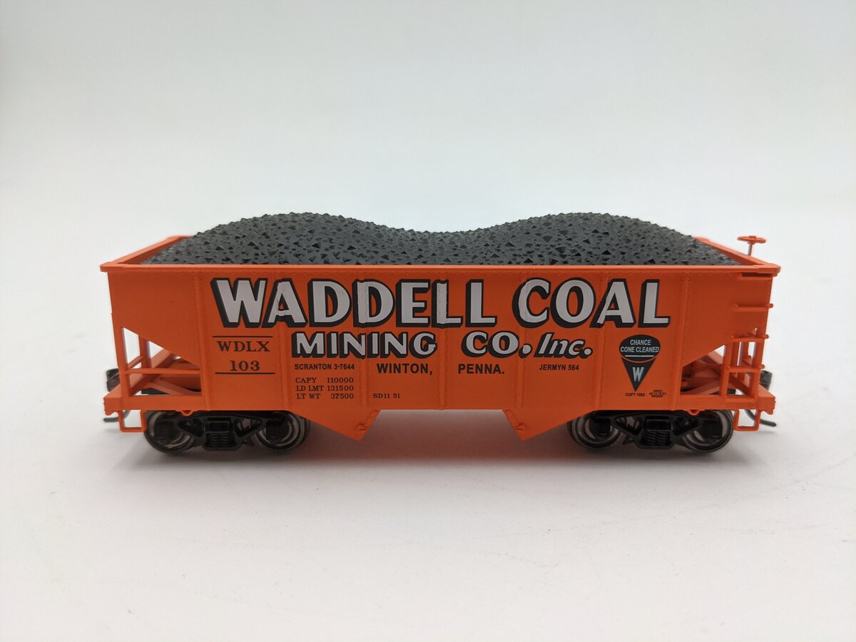Bowser 40915 HO Scale Waddell Coal GLa 2-Bay Hopper #103 EX/Box