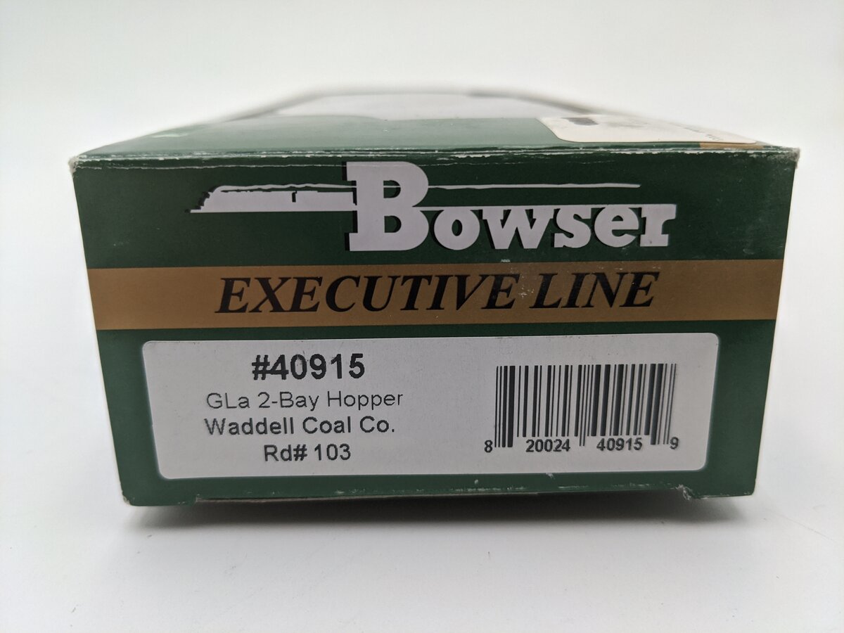 Bowser 40915 HO Scale Waddell Coal GLa 2-Bay Hopper #103 EX/Box