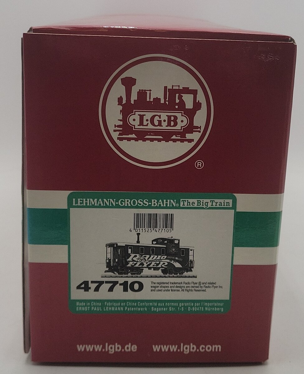 LGB 47710 G Gauge Scale Radio Flyer Caboose EX/Box
