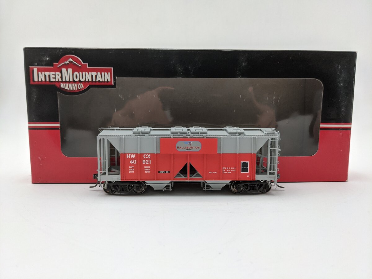 InterMountain 48637-06 HO Scale Halliburton 2-Bay Covered Hopper #40921 EX/Box