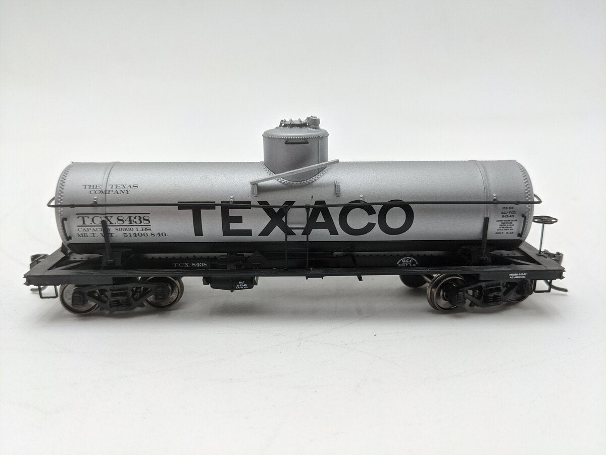 InterMountain 46328-08 HO Scale Texaco ACF Type 27 Riveted Tank Car #8438 EX/Box