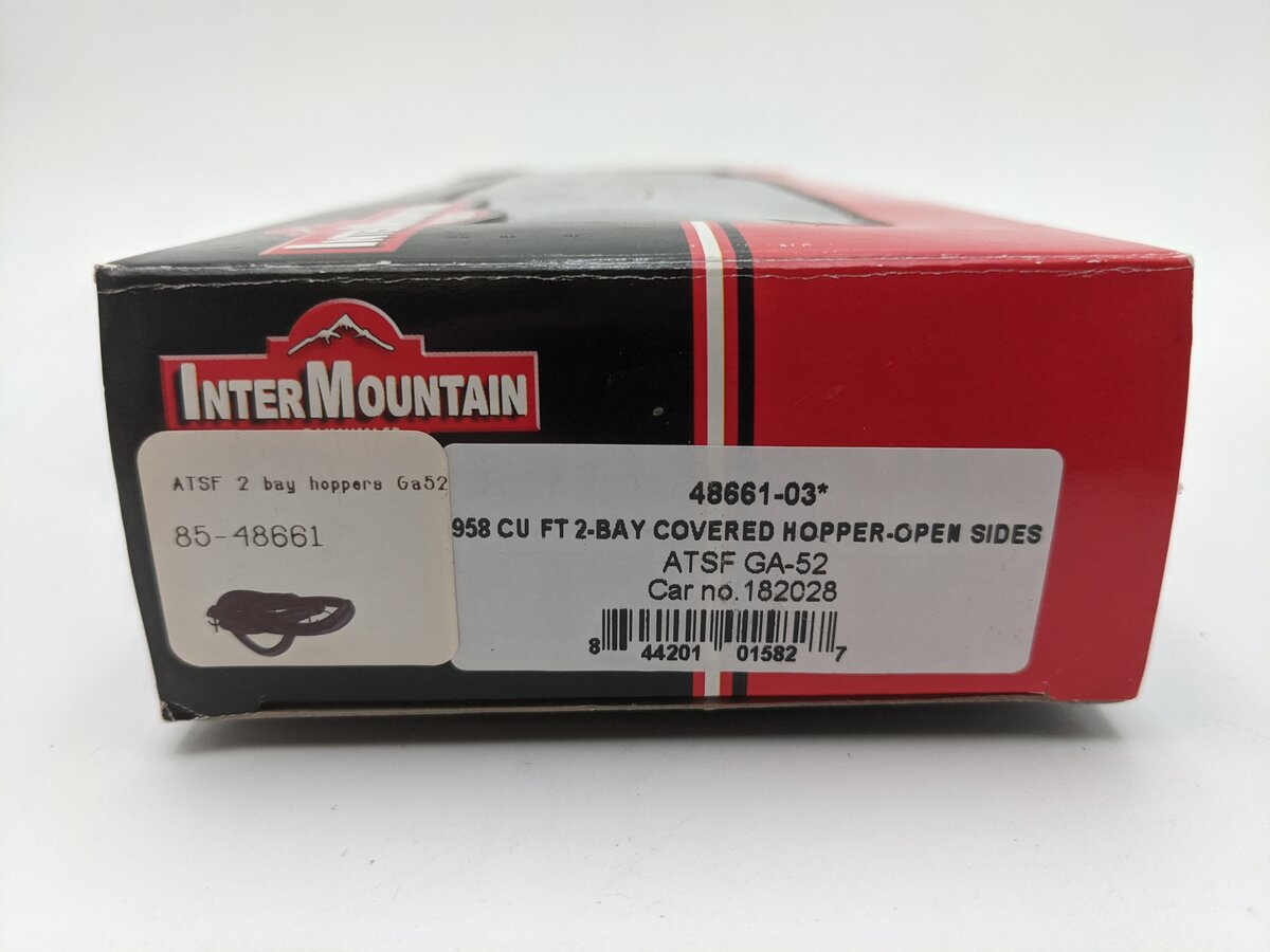 InterMountain 48661-03 HO Scale Atchison Topeka Santa Fe 2-Bay Hopper #182028 EX/Box