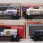 Lionel O Gauge Assorted Freight Cars: #9250, #6308, #9334, #9154 [4] EX/Box