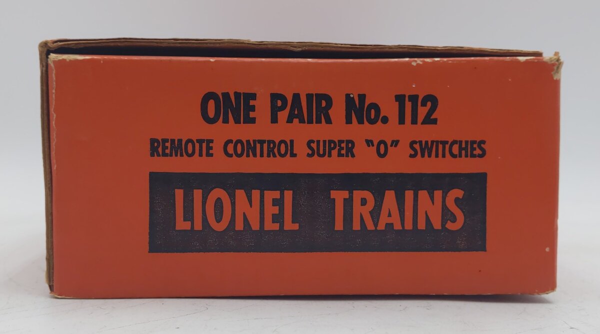 Lionel Vintage Super O Manual & Remote Track Switches: 142, 112 [2] VG/Box