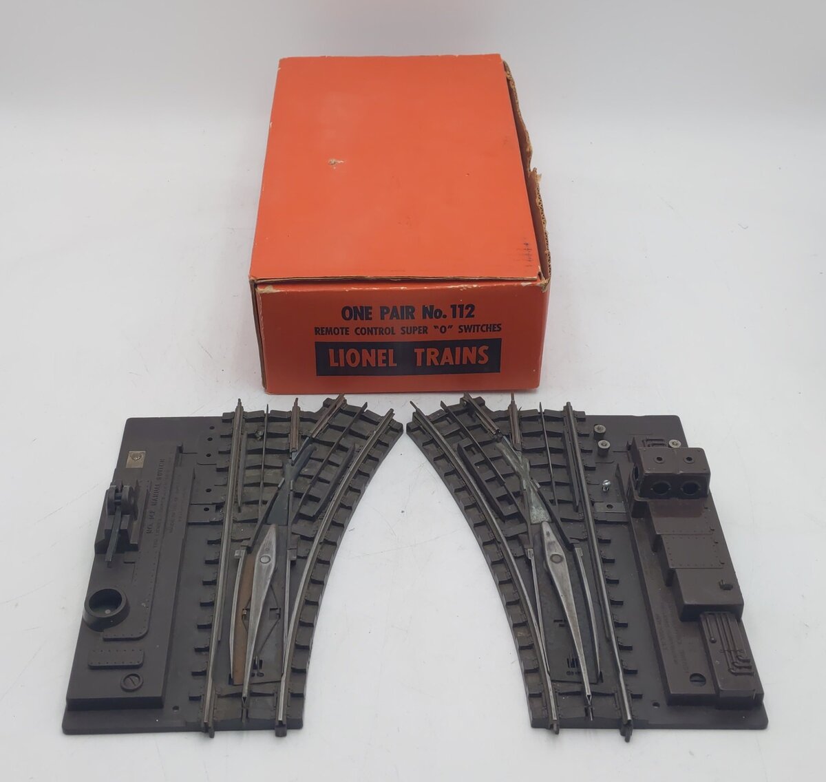 Lionel Vintage Super O Manual & Remote Track Switches: 142, 112 [2] VG/Box