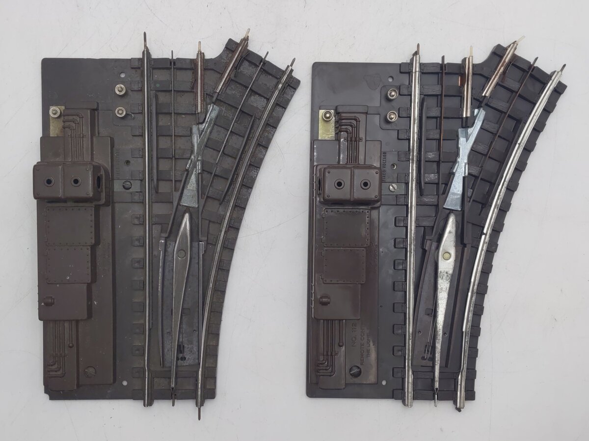 Lionel 112 Super O Remote Right Hand Track Switches [2] VG/Box