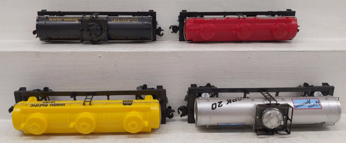 Lionel O Gauge Assortment Freight- Tank Cars #19601, #9353, #16123, #19935 [4] EX/Box