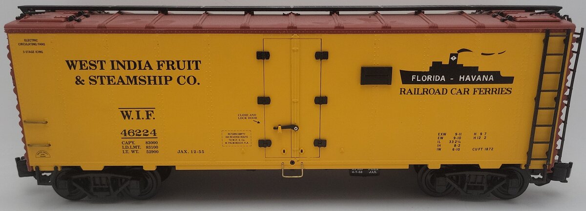 Aristo-Craft 46224 G Scale West India Fruit Refrigerator Car EX/Box