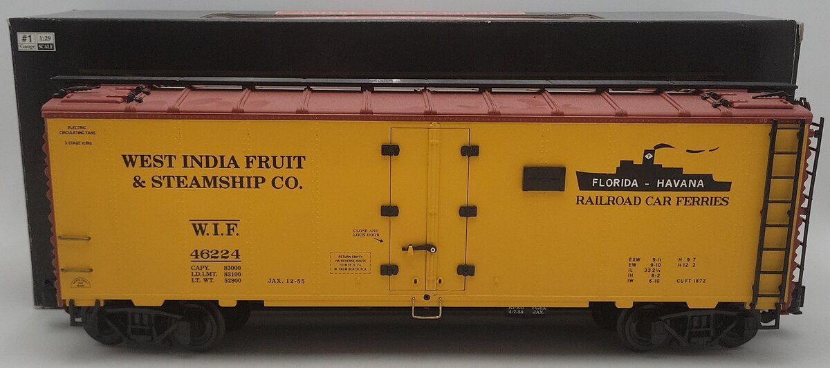 Aristo-Craft 46224 G Scale West India Fruit Refrigerator Car EX/Box