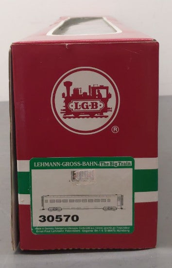 LGB 30570 G Scale Santa Fe Streamlined Passenger Car #458342 - Metal Wheels LN/Box
