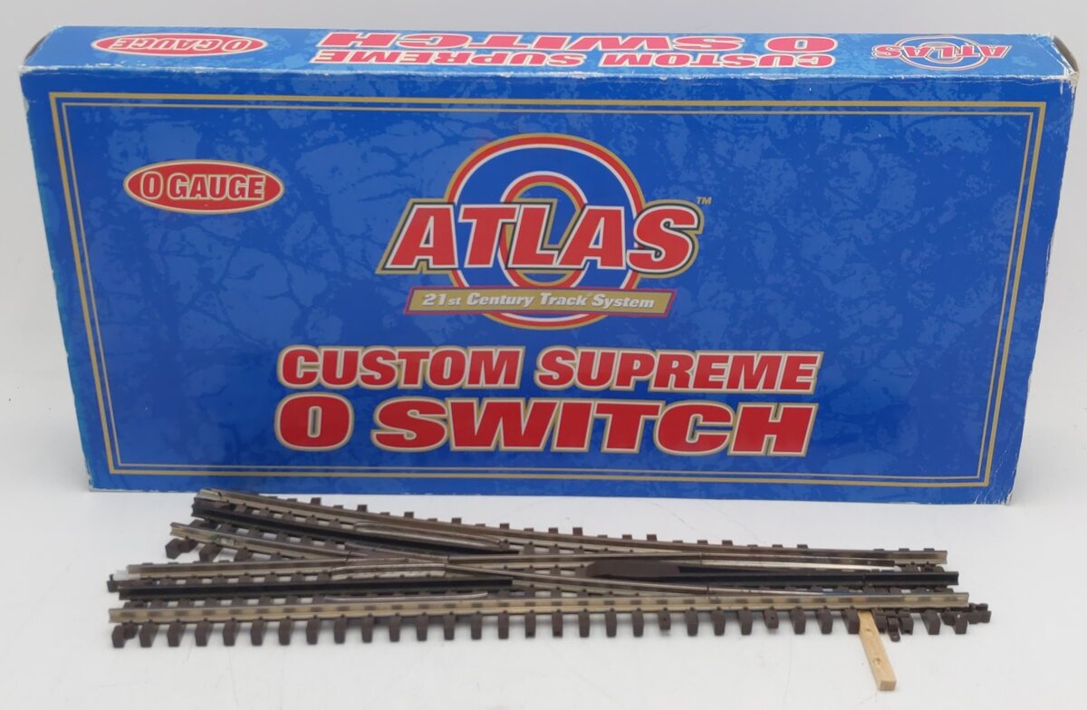 Atlas 6073 O Nickel Silver O-72 Right Hand Remote Switch Turnout VG/Box