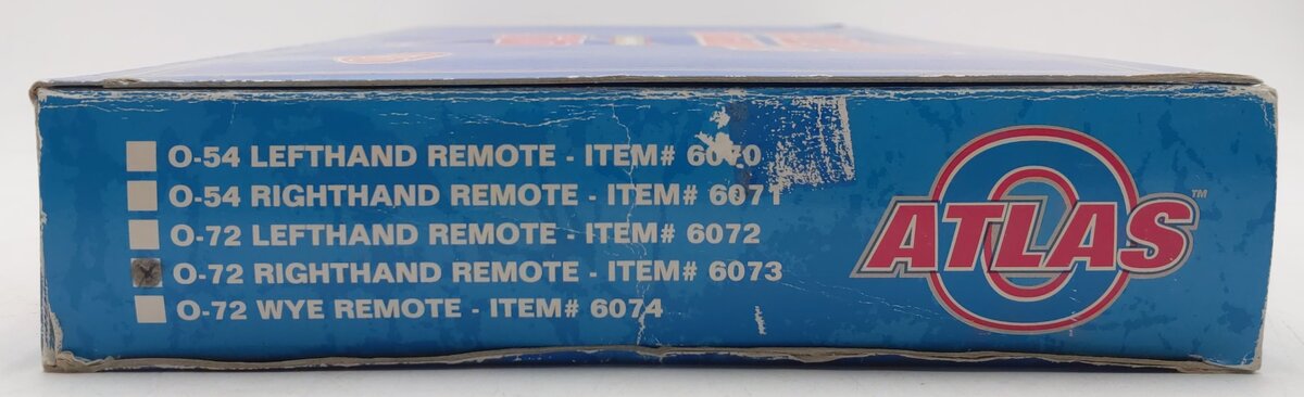 Atlas 6073 O Nickel Silver O-72 Right Hand Remote Switch Turnout VG/Box
