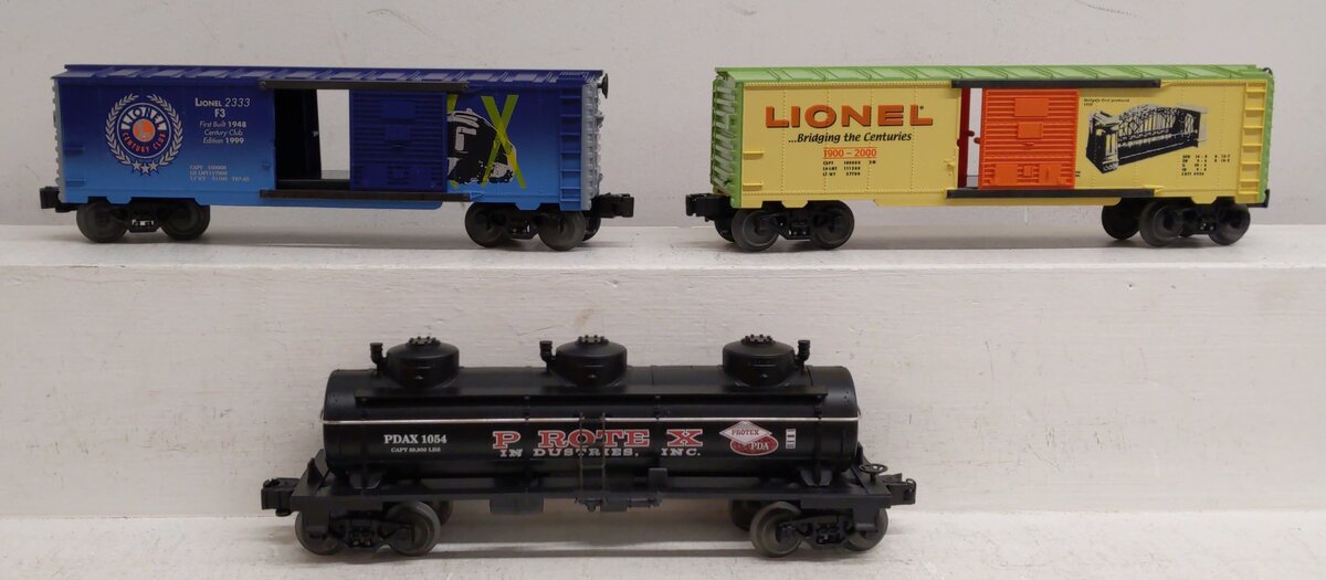 Lionel O Gauge Assortment Freight Cars #26119, #29248, #29294 [3] EX/Box