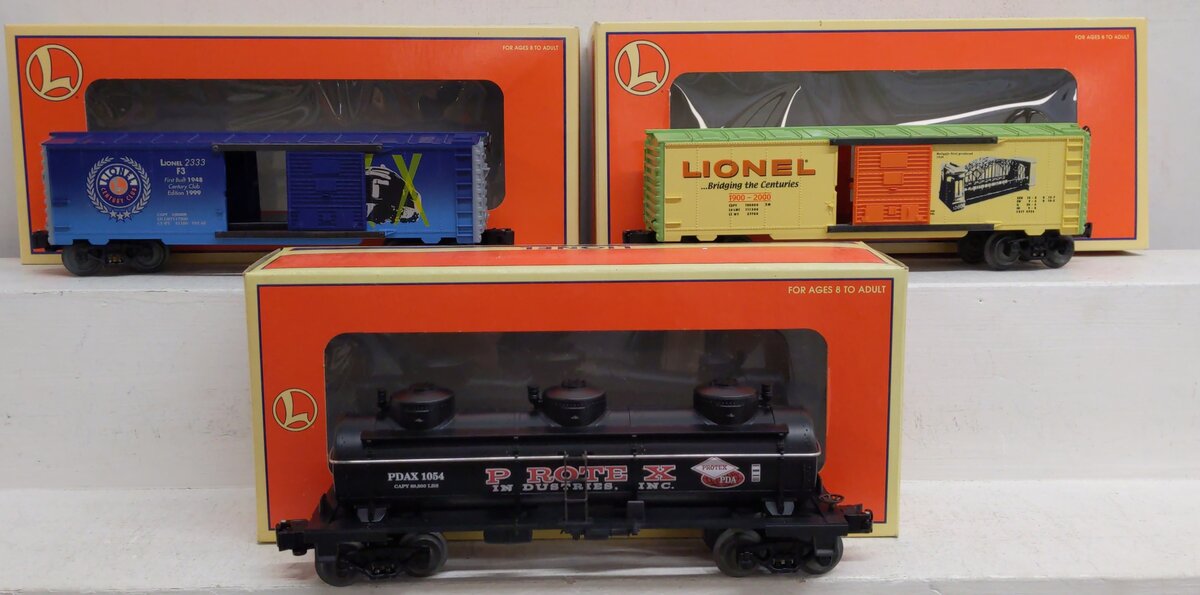 Lionel O Gauge Assortment Freight Cars #26119, #29248, #29294 [3] EX/Box
