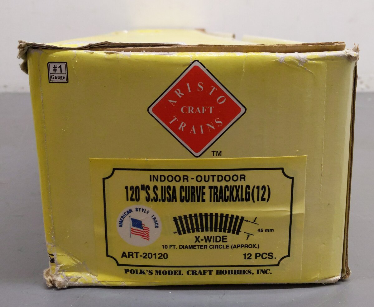 Aristo-Craft 20120 USA Stainless Steel 10' Diameter Curved Track (12) LN/Box