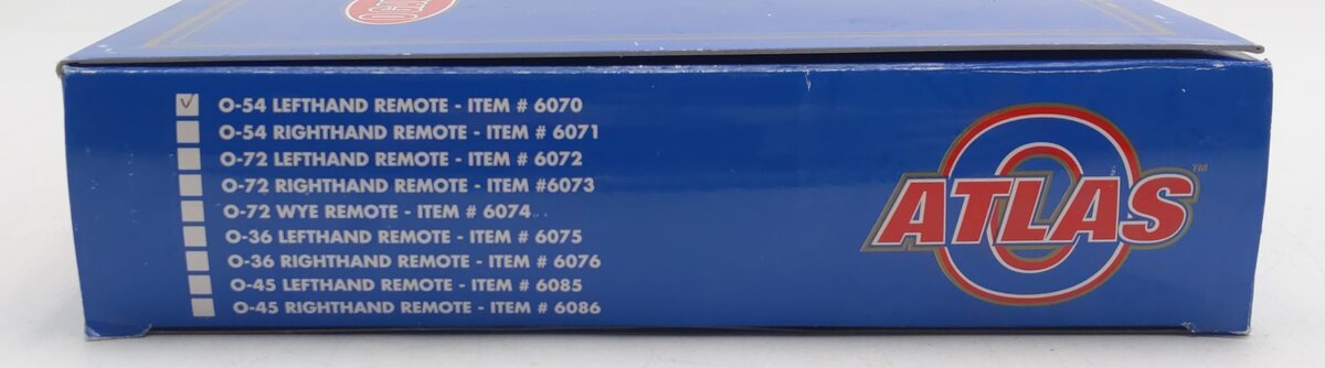 Atlas 6070 O54 Nickel Silver Left Hand Remote Switch Turnout VG/Box