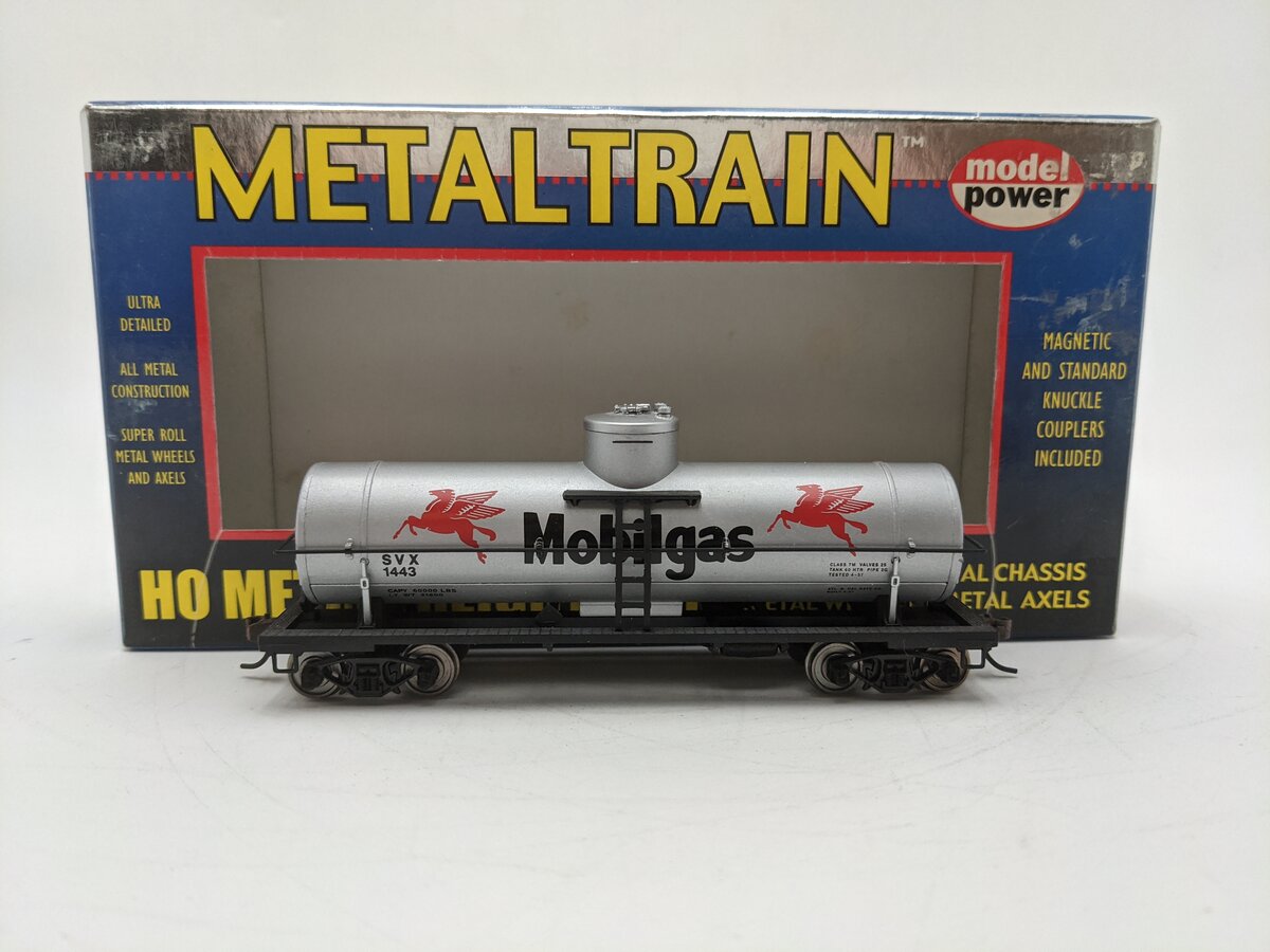 Model Power 2191 HO Scale Mobil Gas 40' Metal Tank Car #1443 EX/Box