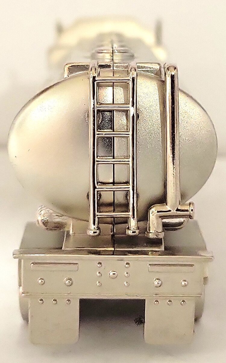 Platinum C376SIL Silver Oil Tank Clock LN/Box