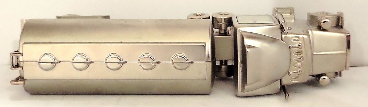 Platinum C376SIL Silver Oil Tank Clock LN/Box