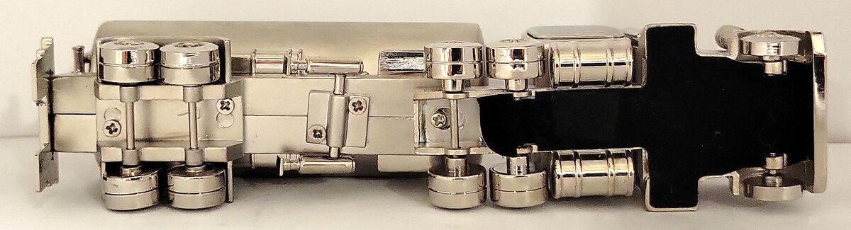Platinum C376SIL Silver Oil Tank Clock LN/Box