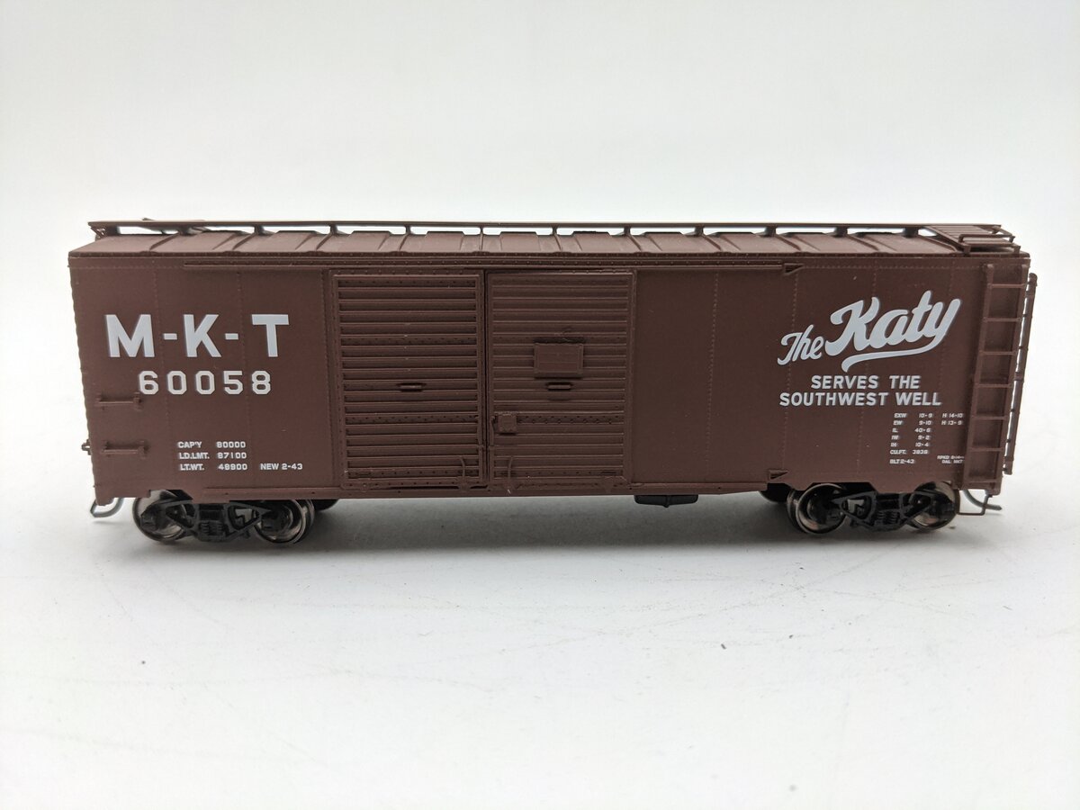Red Caboose RR-38508-15 HO Scale Missouri Kansas Texas Katy Boxcar #60058 EX/Box