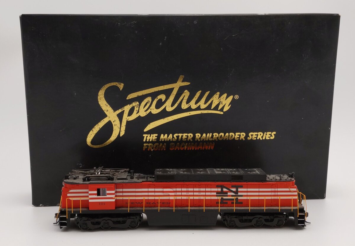 Bachmann 82404 HO New Haven GE E33 Electric Loco w/ Flywheel Drive (DC) #306 EX/Box