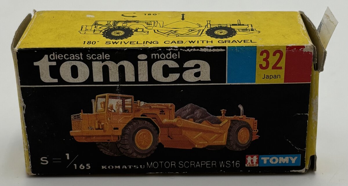 Tomy WS16 1:165 Tomica #32 Komatsu Motor Scraper EX/Box